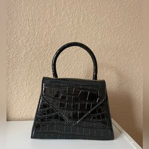 Mini Croc Embossed Bag.